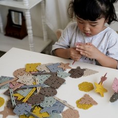 리틀숑 따조블럭 252p 국산 도형 블럭 블록 교구 놀이 어린이집 교구, 웜톤, 42개