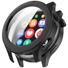 小米 Watch S4 專用保護殼, 1個, 黑色【PC壳膜一体保护壳】