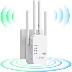 프리라이프 무선 와이파이 증폭기 아파트 WiFi 확장기 중계기 2.4G 무선랜 인터넷 익스텐더 300M 4외장안테나, 4개, W4300