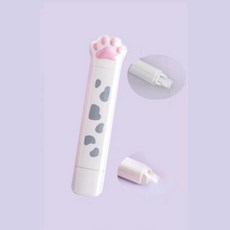貓爪造型2in1修正帶雙面膠帶, 白色 x3