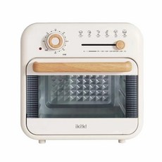 iki!k! 和風氣炸烤箱 16L 大容量 氣炸烘烤多功能 旋鈕操作 三層滑軌設計, 白色, 16L和風氣炸烤箱 IK-OT3208