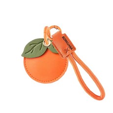 BORKUANA 에어태그와 호환되는 가죽 키체인 홀더 케이스 키링과 랜야드가 있는 귀여운 보호 커버 지갑 열쇠 가방 반려동물용 긁힘 방지 파인더 GPS 트래커 케이스(블, 감