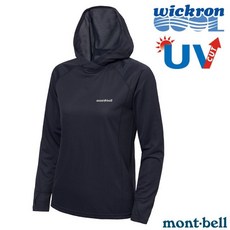 【日本 mont-bell】女 涼爽防曬除臭 連帽長袖排汗衣 Wickron Cool 登山T恤 帽T 1114698