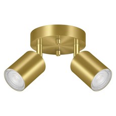 4개의 라이트 트랙 조명 기구 천장 매트 블랙 원형 지향성 천장 스포트라이트 GU10 플러시 마운트 기구 주방/거실용 조절 가능한 현대식 LED 조명 전구 미포함, Gold