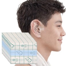 성인 귀 방수 스티커 커버 귀마개 샤워 커버 귀물방지캡 귀방수캡 이어캡, 20개, 코튼면 미부착 특대형 사각