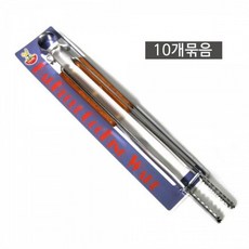 리얼우드 그립 BBQ 집게 10개 세트 (길이 32cm) - 고기 바베큐용