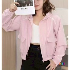 拉鍊口袋抽繩連帽風衣外套 運動時尚防風外套 縮口袖 休閒百搭長袖薄外套