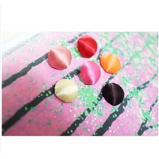 의류부자재 공단원단 53 color 볼록이꼬다리 싸개단추 다섯개, 12mm, 5개, 환타핑크