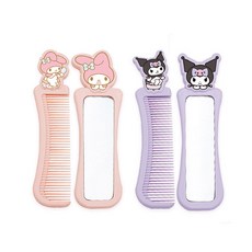 산리오캐릭터즈 휴대용 빗거울 세트, 1개, 마이멜로디