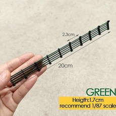 스케일 미니어처 모델 도로 고속도로 보호 네트 공장 건물 다리 강변 장면 가드 레일, 1개, 1. scale 87 green