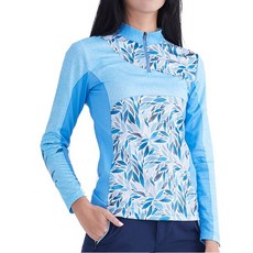 台灣製仙氣優雅印花設計吸溼快乾機能女款登山衣長袖款