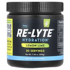건강챙기세요 Redmond Re-Lyte® 하이드레이션 레몬 라임 204g(7.20oz) 백살까지오래오래, RedmondReLyte하이드레이션레몬라임204g720, 204g