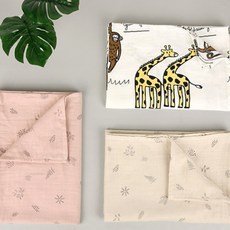 부드러운 아기이불 이중거즈 유아블랭킷 물세탁 KC인증, 16.리프베이지