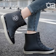 하루연구소 여성 레인부츠 미들 방수 부츠