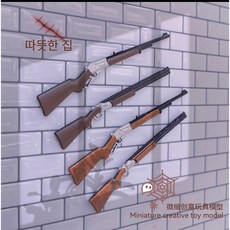 隨草憶境 （4款復古）迷你長槍步槍獵槍散彈槍槍模型 微縮模型 食玩模型 微縮場景, 1個, 散彈槍（2號款）