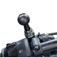 알루미늄 볼트형 10mm 볼베이스 알루미늄 볼마운트 백미러 사이드미러 CNC 거치대, 티탄, 1개