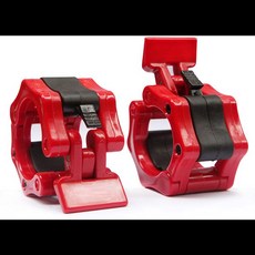 허벅지근육운동 50mm 바벨 클램프 스핀 잠금 칼라 클립 체육관 덤벨 표준 역도 키트 O-로드 고정 너트, 01 GLS-2PCS Red