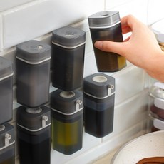 무타공 마그네틱 자석부착 조미료통 주방 양념 정리 투명 밀폐 수납 용기, 자석 양념병 100ml, 1개