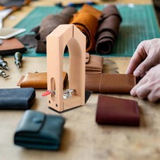 나무 재봉 클램프 조절 바느질 도구 수제 공예 고정 가죽 작업용 데스크탑, 1개, 기본