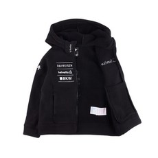 데상트 영애슬릿 SWISS SKI 본딩 후드 플리스 자켓 블랙 SP42JSKTO5