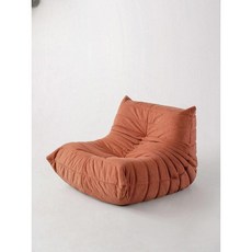 토고소파 모듈 번데기 쇼파 라운지 애벌레 패브릭 1인용, 더블(130x101x70cm)+스툴, 7. 라이트 오렌지