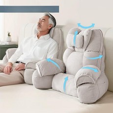 침대 등받이 쿠션 방수 팜데코 삼각등 일반형 패브릭, 대형, 플래그십 에디션 라이트그레이