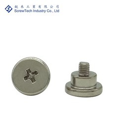 【銳禾】工廠直營 M3x6 鍍鎳 I頭 十字槽 機械牙 特殊螺絲 100入, 1個