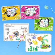 드로잉북 색칠 공부 놀이 컬러링북 인지 발달 교구 작업 책, 1, 초급