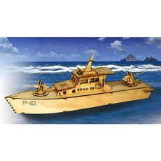 목재조립 목재모형 만들기 해경경비정(10+), 본상품