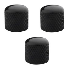 블랙 구리 돔 6mm 직경 샤프트 포트 기타 컨트롤 노브 3개, Copper - Black 3PCS