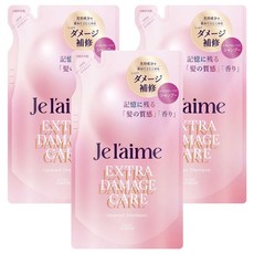 KOSE 주렘 엑스트라 데미지 케어 레이어드 샴푸 리필형, 3개, 340ml