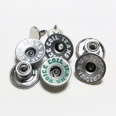 [단추똥꼬] 청바지단추 청자켓 흔들이 단추 5세트 17mm, 1개, (09번)신VOICE접 그린에폭(닉무) 5세트