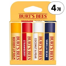 버츠비 내추럴 오리진 모이스처라이징 립밤 베스트 오브 Burt's Bees Natural Origin Moisturizing Lip Balm Best of Burt's, 4개