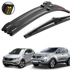 쉽딱 트리플 전면 후방 와이퍼 3P 세트, 스포티지R(10~15.09월 이전)