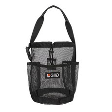 [아쿠스] 워터파크 물놀이 PVC 코팅망사 메쉬 물빠짐 수영 손가방 토트백, 블랙블랙