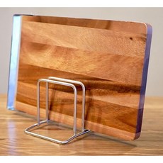 무인양품 무지 스텐 더블 도마 꽂이 거치대 수납 정리 건조대, 1개, 스테인리스