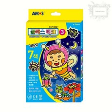 아모스 글라스데코 7색 야광 3번 미술놀이 공예용 1개입