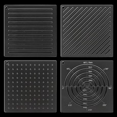 퀼팅 템플릿 베네크레이트 4Pcs 아크릴 사시코 스텐실 점 선 호 손 자수용 자수 도구 드로잉 라인 슬래시 두께 2.5mm