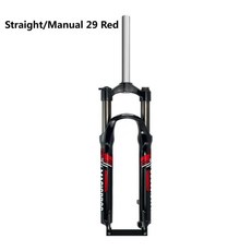 기계식 스프링 포크 수동 잠금 퀵 릴리즈 트래블 서스펜션 산악 자전거, 1개, 4. 29 Inch Red