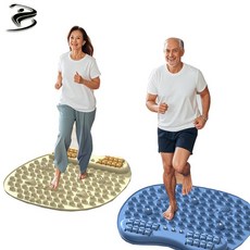 복나이트 발바닥지압점 지압매트 발바닥마사지기 발지압+롤러 발지압매트 효도선물, 1개, 파란색