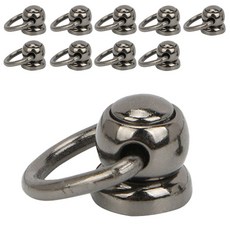 고급 가죽 공예 부자재 O링 고리 12mm 9.8mm솔트레지, 10개, 라운드 흑니켈
