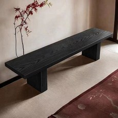 의자 원목 라탄 카페 쇼파 블랙 소파 앤틱 실내벤치, 블랙 텍스처 120cmx35cmx45cm