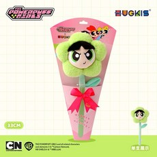 HUGKIS 飛天小女警 正版授權 花朵系列 泡泡 絨毛娃娃, 1個, 毛毛