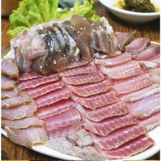 국산 목포 흑산도 숙성 삭힌 홍어 삼합 애 250g 500g 선물 안주 애탕, 1개, 국산홍어 500g 중숙성