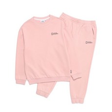 내셔널지오그래픽 키즈 K223UPB810 오버핏 맨투맨팬츠 셋업 PINK 244031