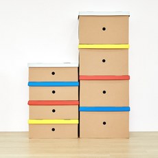 수납 리빙박스 대용량 24리터/40리터(9개입), 40리터, 화이트그레이(9개입), 1개