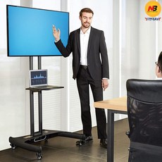 노스바유 이동식 TV 스탠드 거치대, AVA1500601P, 1개