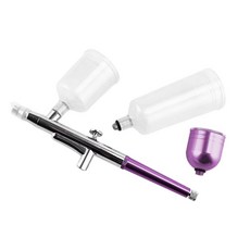 652F 단일 액션 에어브러시 스프레이 건 에어리스 공기 중력 모델 피드, for Purple, 1개