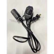 台灣製 鹽燈專用 微調電線 e12燈頭線粗 線長180公分, 1個, 黑色, 180mm