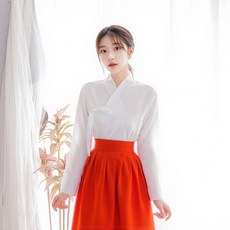생활한복 세트 다흰 저고리 꽃향 허리치마_192